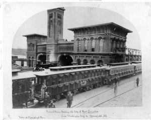 The Lincoln Funeral Train in Harrisburg, PA.